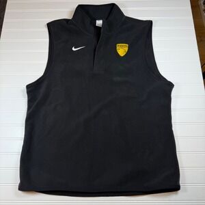 Nike Mizzou Tigers Football Fleece Vest Mens Medium Black Quarter‎ Zip Pullover